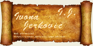 Ivona Jerković vizit kartica